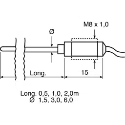 RS PRO Type K Thermocouple 1 m 6 mm -+1100°C, 2194517 image 5