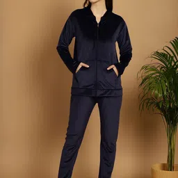 Valles365 by S.C. Hooded Long Sleeves Night Suits-picture-25