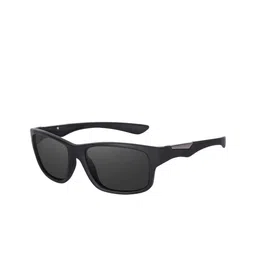 LEGEND EYEWEAR Unisex Black Lens & Black Square Sunglasses with image 4