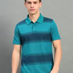 SZN Men Striped Polo Collar Moisture Wicking Pockets T-shirt-picture-19