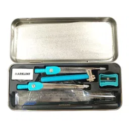 Linc Markline Drawing Instrument Box + Free Pentonic Ball Point Pen (Pack of 10 Pcs) image 2