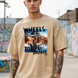 SMARTEES Men Typography Printed Oversized Cotton T-shirt-picture-24