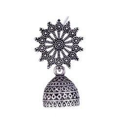 DIVASTRI Peacock Shaped Jhumkas Earrings image 2