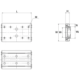 IKO Stainless Steel Linear Slides 45 mm Stroke Length, BWU6080 image 2