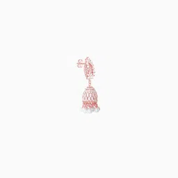 GIVA 925 Sterling Silver Rose Gold Plated Dome Shaped Jhumkas Earrings image 3