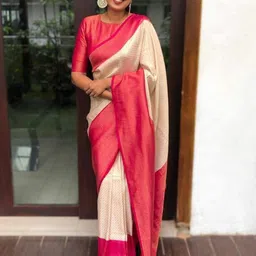 VILLE FASHION Woven Design Zari Kanjeevaram Saree-picture-38