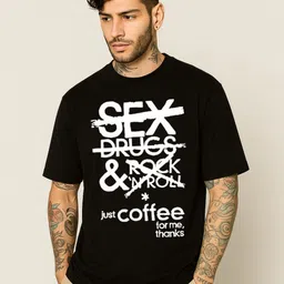 Be Crazy Men Typography Printed Round Neck Cotton Oversized T-shirt-image-62