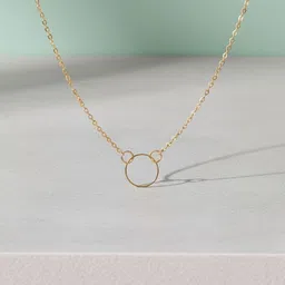 Zaphariq Gold-Plated Circular Minimal Necklace-picture-34