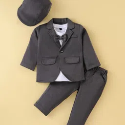 Robo Fry Full Sleeves T-Shirt & Trouser With Hat & Blazer - Grey-picture-18