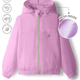 Pine Active Knit Full Sleeve Ultra Comfort Lightweight Windbreaker Athleisure Hooded Jacket - Lilac-picture-15