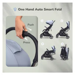 R for Rabbit Street Smart Ace Stroller- Blue & Black image 2