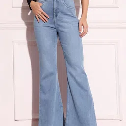 Miss Chase Women High-Rise Bootcut Light Fade Stretchable Jean-picture-25