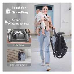 R for Rabbit Street Smart Ace Stroller- Blue & Black image 3