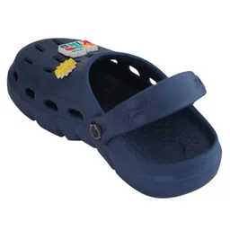 Yellow Bee Disney Solid Perforated Clogs With Simba Charms - Navy Blue image 4