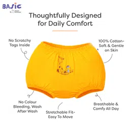 SuperBottoms Pure Cotton Knit Pack Of 15 Cute Animals Printed Bloomers - Multi Colour image 4