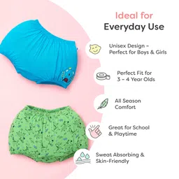 SuperBottoms Pure Cotton Knit Pack Of 15 Cute Animals Printed Bloomers - Multi Colour image 5