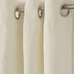 GM Set Of 2 Cream Coloured Jacquard Woven Door Curtains image 3