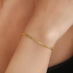 Zavya Women Sterling Silver Gold-Plated Link Bracelet image 2