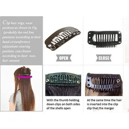 VIEWS Wavy Clip-In Locks Hair Extension-Black-22 inches image 5
