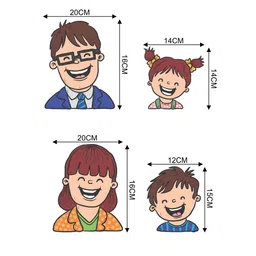 rawpockets Multicolored Family Combo Wall Stickers image 4