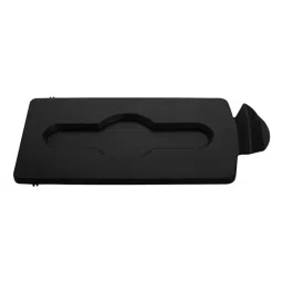 RUBBERMAID Waste Bin Lid Black Resin for and Slim Jim Recycling Station Waste Stream Label Kits, 2007892-picture-24
