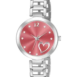 VIRAKTI Women Stainless Steel Bracelet Style Straps Analogue Watch F-79-PINK-P image 3