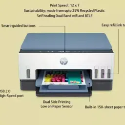 HP Smart Tank All in one 675 White Inkjet Printer image 3