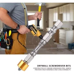 DY TOOLS Double Cross Head Long PH2 Screwdriver Bit Set Alloy Steel Magnetic Collar 6.35 mm (1/4 Inch) Hex Shank (Pack of 5) image 5