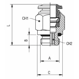 RS PRO Push-in Fitting G 1/4 Male to Push In 4 mm Threaded-to-Tube, 1761283 image 2