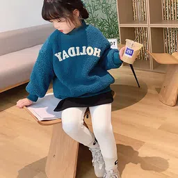 INCLUD Girls Typography Printed Oversized Sweatshirt-image-65