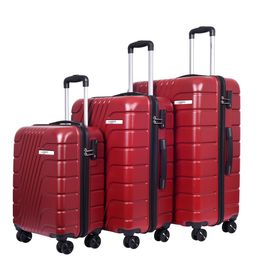 Luggero Set Of 3 Textured Trolley Bags-picture-42