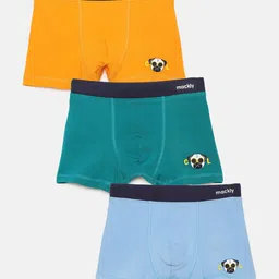 Mackly Pack Of 3 Kool Dog Printed Briefs - Orange Green Blue-picture-39