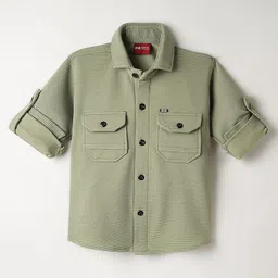 Radutu Full Sleeves Ribbed Shirt - Olive Green-picture-11