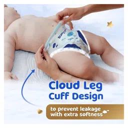 Bumtum Baby Diaper Pants with Double Layer Leakage Protection Infused With Aloe Vera, Cottony Soft High Absorb Technology  Small - 78 Pieces image 3