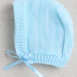 BUMZEE Full Sleeves Self Designed Sweater With Cap & Socks Set - Aqua Blue image 5