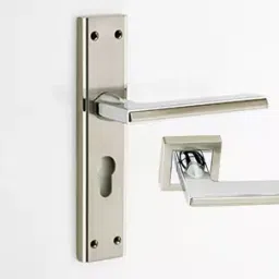 Quba Q 437 203.2 mm (8 Inch) Zinc Alloy SS and CP Finish Door Handle Set-image-90