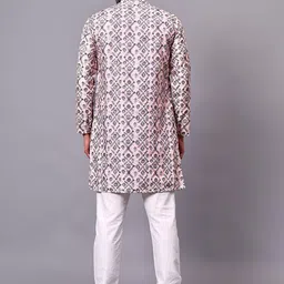 Floura Men Ethnic Motifs Printed Kurta image 2