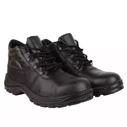Hitman Rover Safety Shoes PU Leather High Ankle Size UK 7 Black, hrb-7-picture-37
