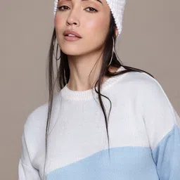 The Roadster Lifestyle Co. Colourblocked Acrylic Pullover-picture-36