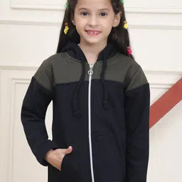 MINI & MING Girls Colourblocked Hooded Sweatshirt-picture-39