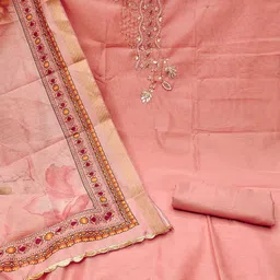 Ishin Embroidered Unstitched Dress Material image 4