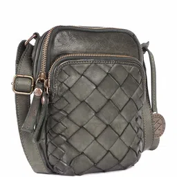 KOMPANERO Unisex Textured Messenger Bag image 4