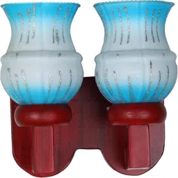 1ST TIME Blue & Blue Textured Wood Wall Lamp-picture-24