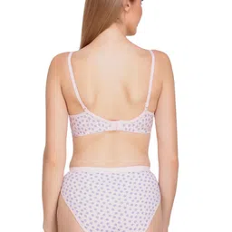 Liigne Women Pack Of 4 Everyday Printed Padded Bra Lingerie Set image 2