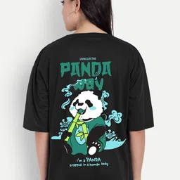 BENNY BROOKS Graphic Printed Drop-Shoulder Sleeves Cotton Oversized T-shirt image 3