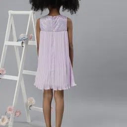 One Friday Embellished Sequined Empire Dress image 2