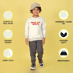 NUSYL Boys Printed Round Neck Long Sleeves Oversized Pullover Sweatshirt image 4