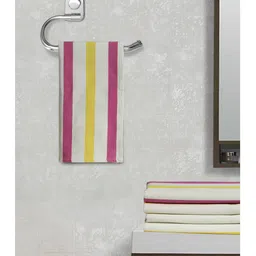 Fabinaliv Unisex Set of 5 Multicolor Striped 300 GSM Cotton Hand Towels (85X35 cm)-picture-11