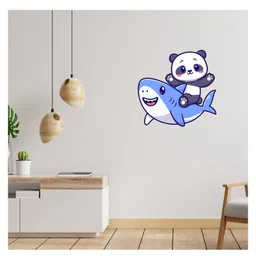 Wallstick Cute Shark and Panda Decorative Vinyl Wallsticker-picture-13