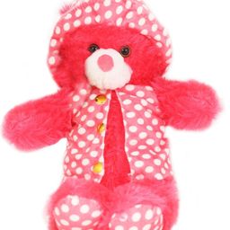 Tickles Jacket Teddy Soft Stuffed Plush Toy for Kids Boys & Girls Birthday Gift (Size: Length 60 cm Color: Magenta)-picture-2